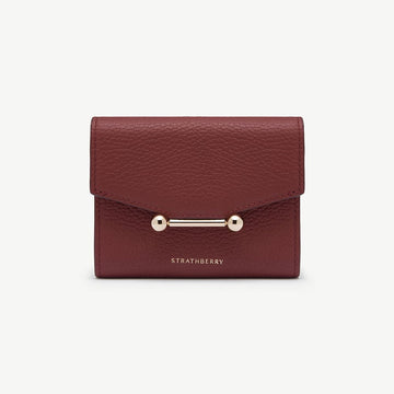 Mosaic Trifold Wallet in Oxblood