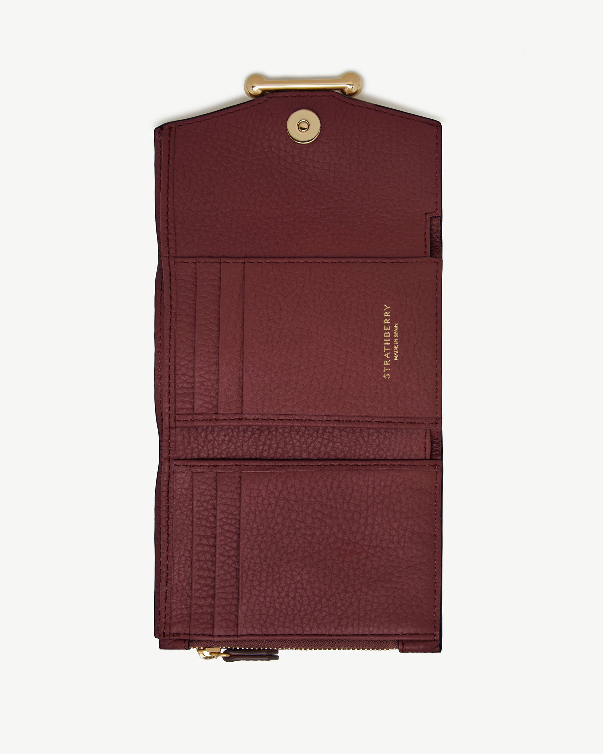 Mosaic Trifold Wallet in Oxblood