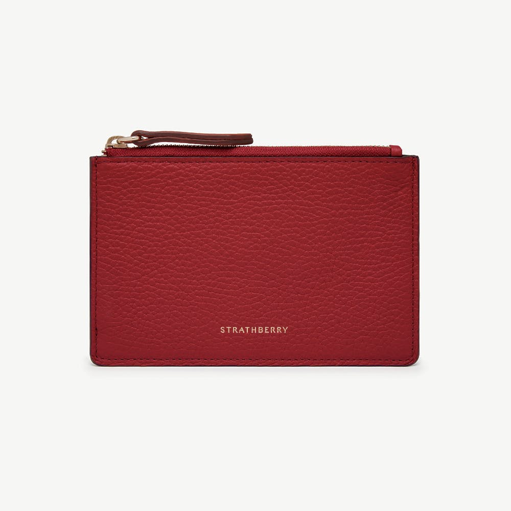 Charlotte Purse in Ruby — Handcrafted Leather Organiser