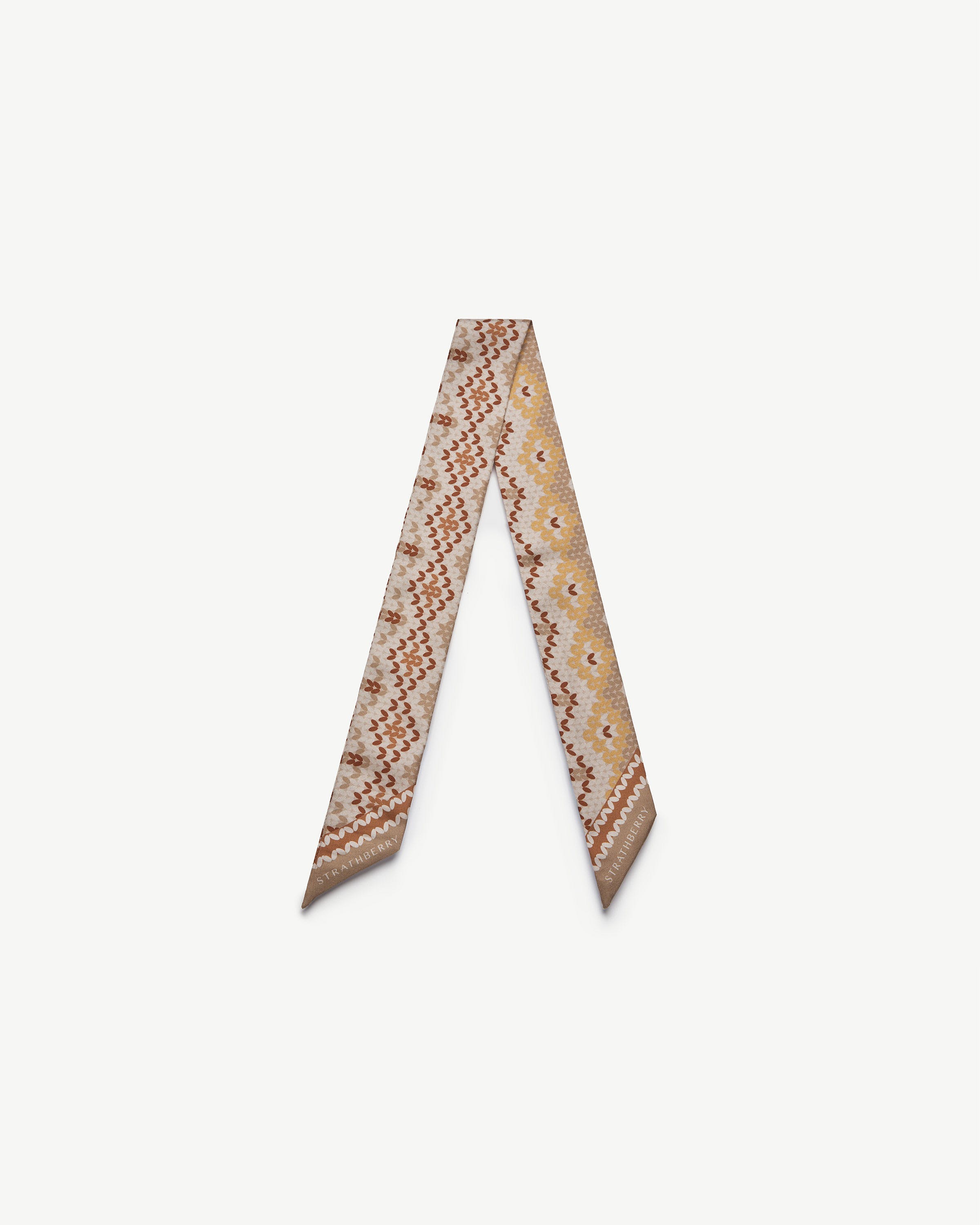 Silk Skinny Scarf — Brûlée Fair Isle