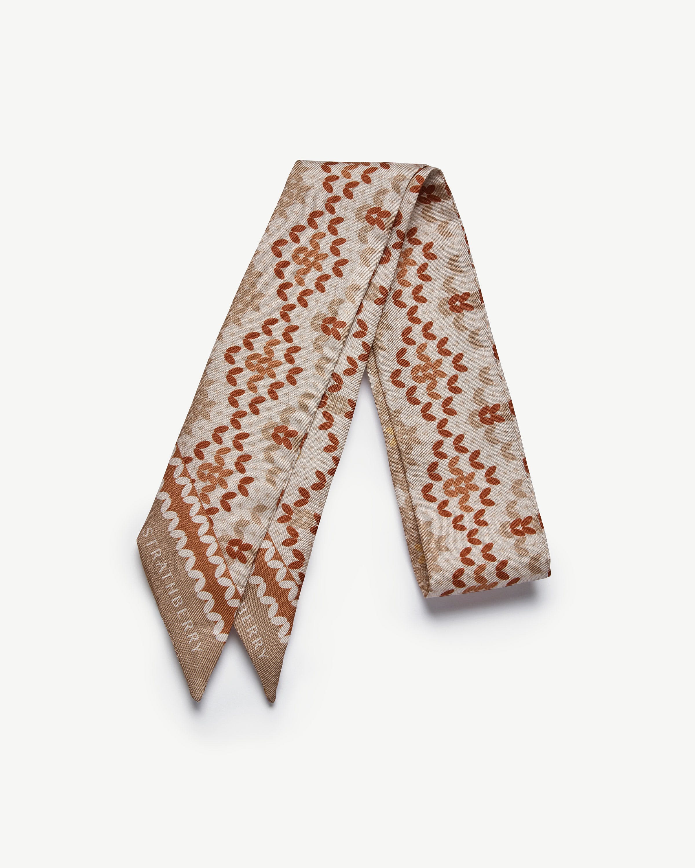 Silk Skinny Scarf — Brûlée Fair Isle