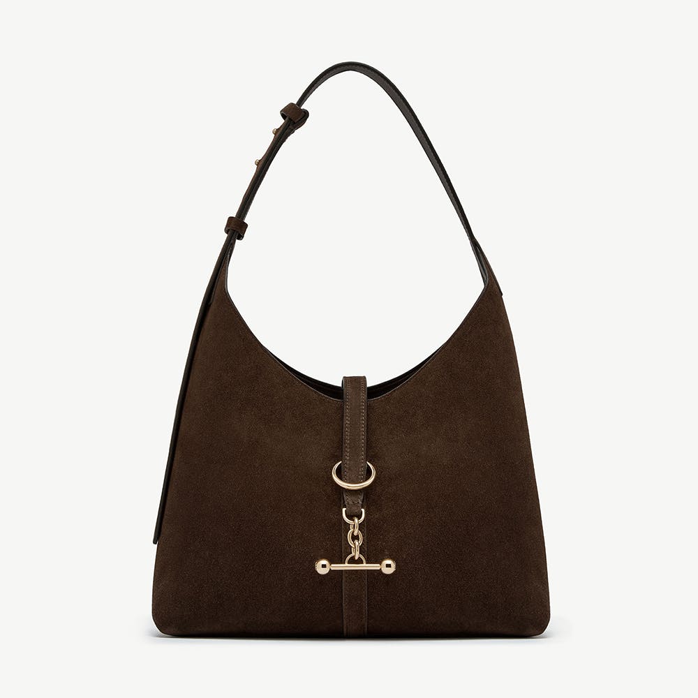 Kite Hobo in Chocolate Suede