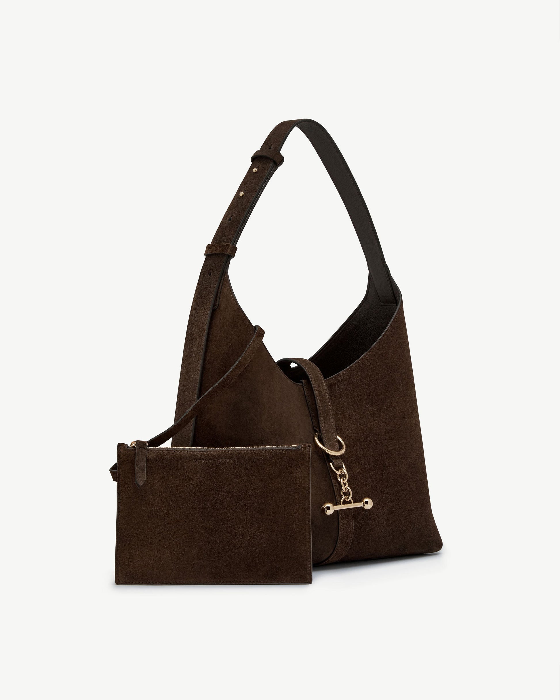 Kite Hobo in Chocolate Suede