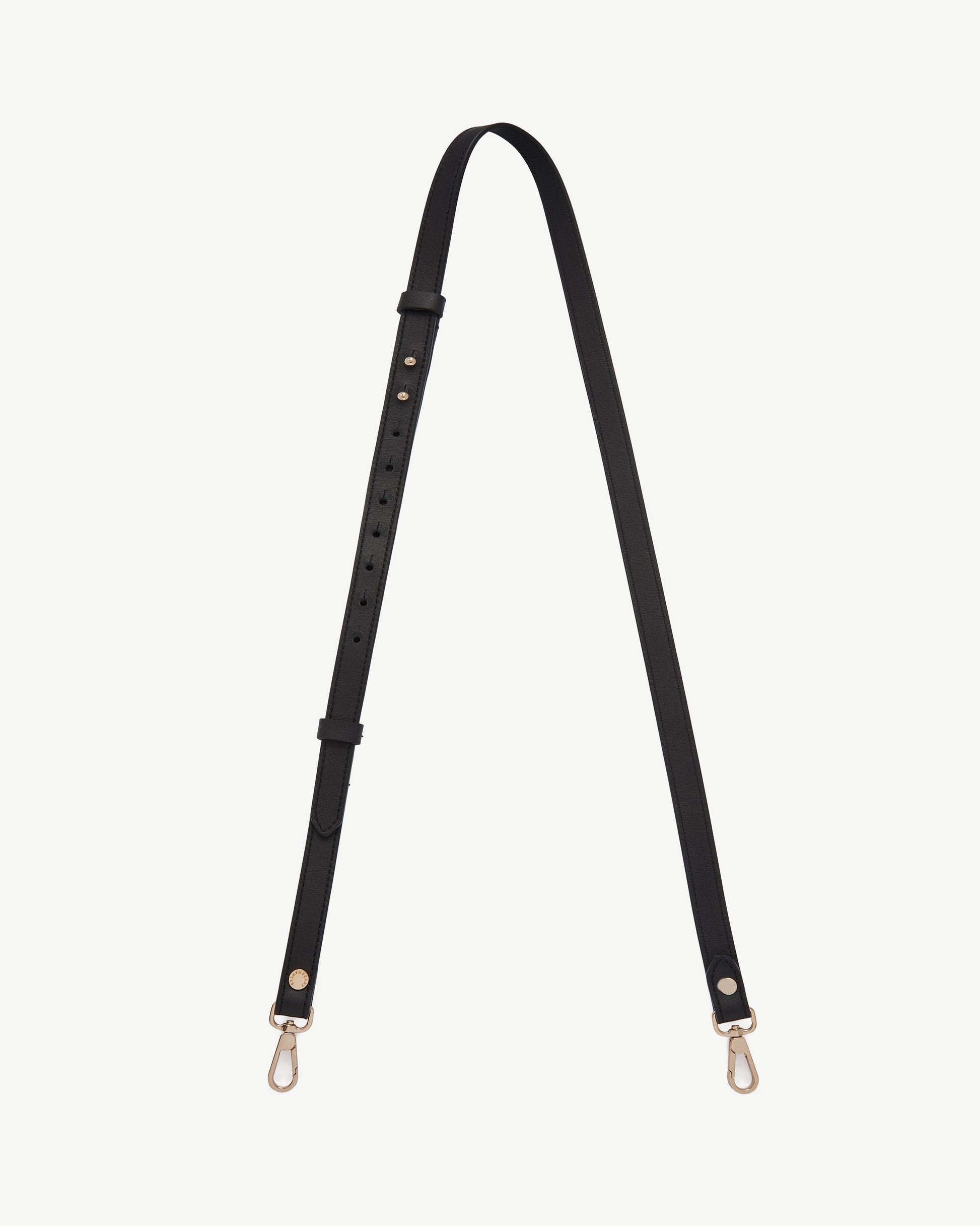 Thin Adjustable Leather Strap — Black