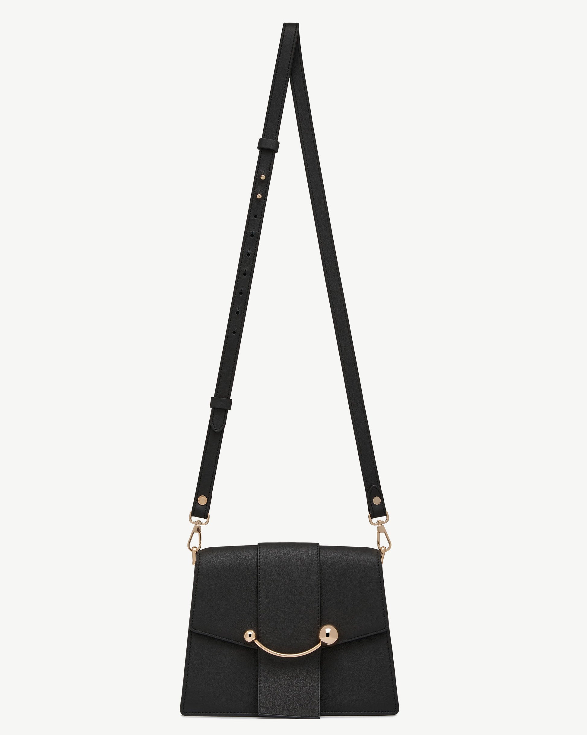 Thin Adjustable Leather Strap — Black