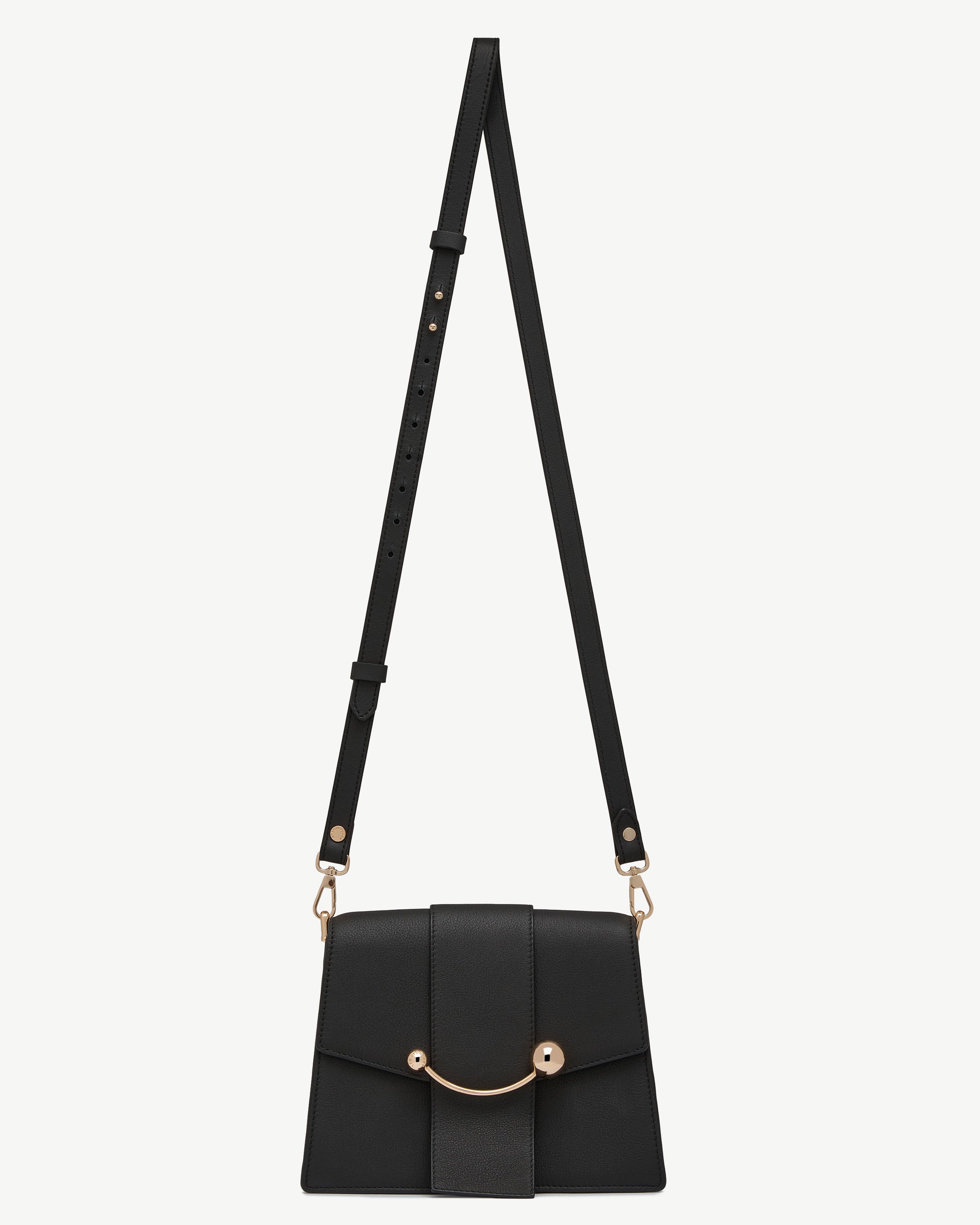 Thin Adjustable Leather Strap — Black