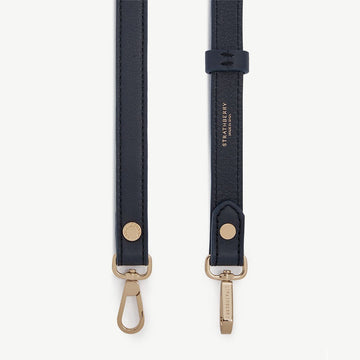 Thin Adjustable Leather Strap — Marine Blue