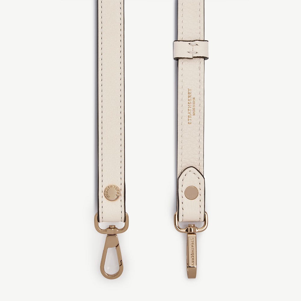 Thin Adjustable Leather Strap — Vanilla