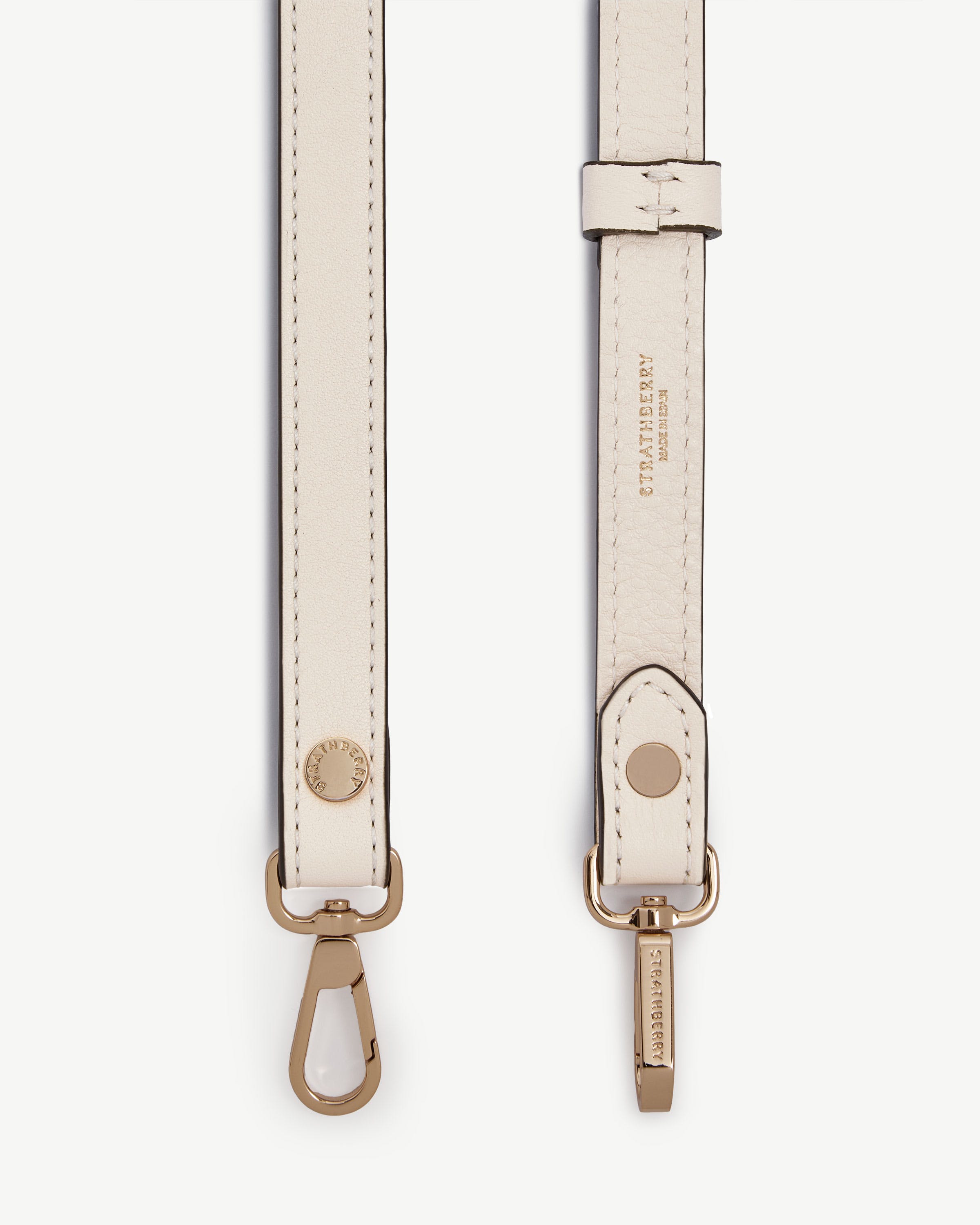 Thin Adjustable Leather Strap — Vanilla