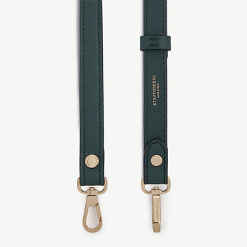 Thin Adjustable Leather Strap — Bottle Green