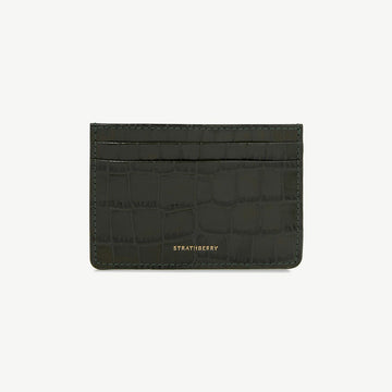 Cardholder — Forest Croc-Embossed Leather