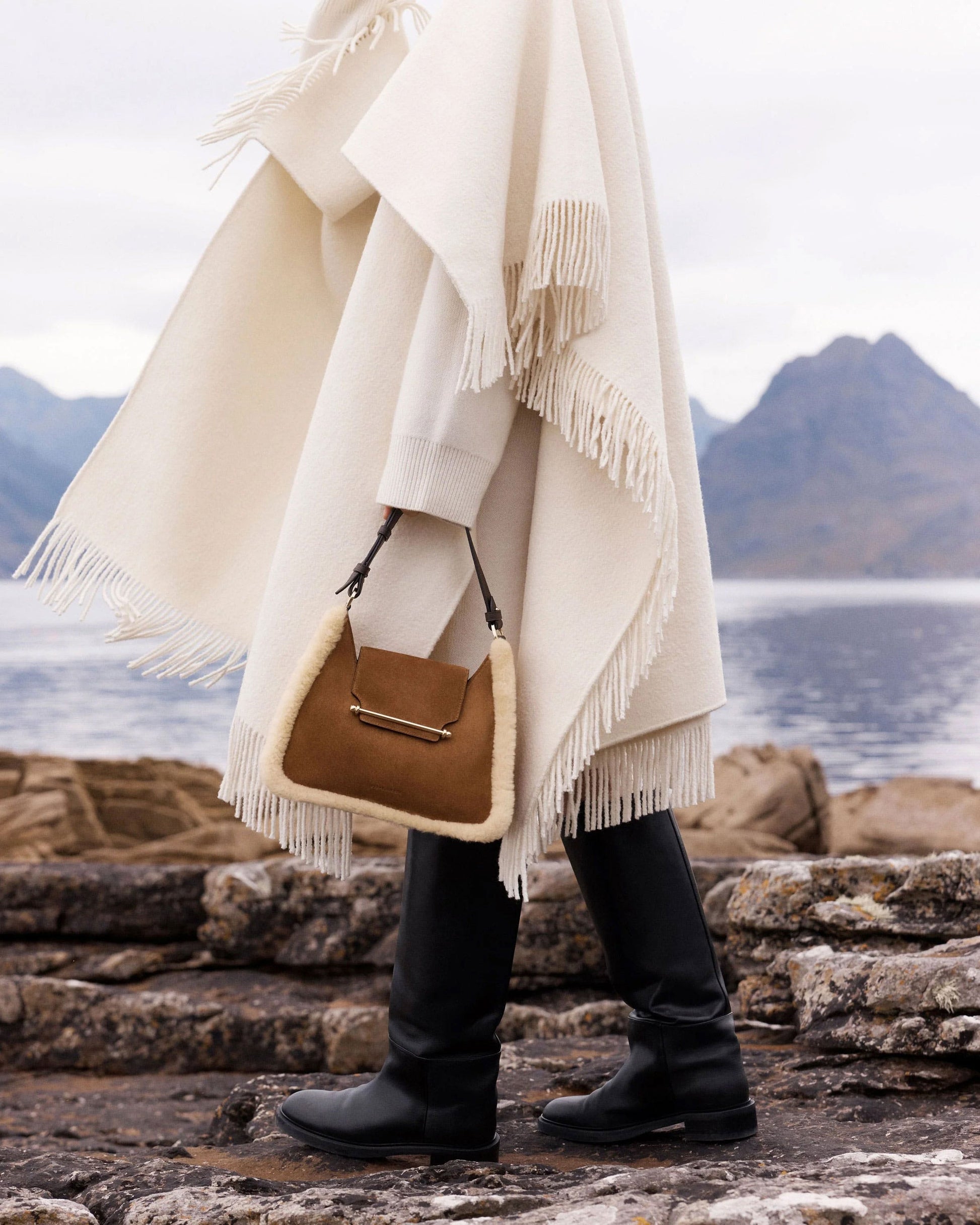 Multrees Hobo — Tan, Sand & Espresso with Suede & Shearling